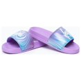 thumbnail image 3 of Hype - Chanclas Marble Slip-on Diseño Escritura para Niños/Niñas (Morado, Cerceta), 3 of 5