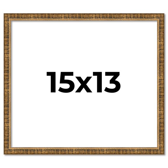 15x13 Frame Gold Kingsley Distressed Solid Wood Picture Frame Width 0.75 Inches | Interior Frame
