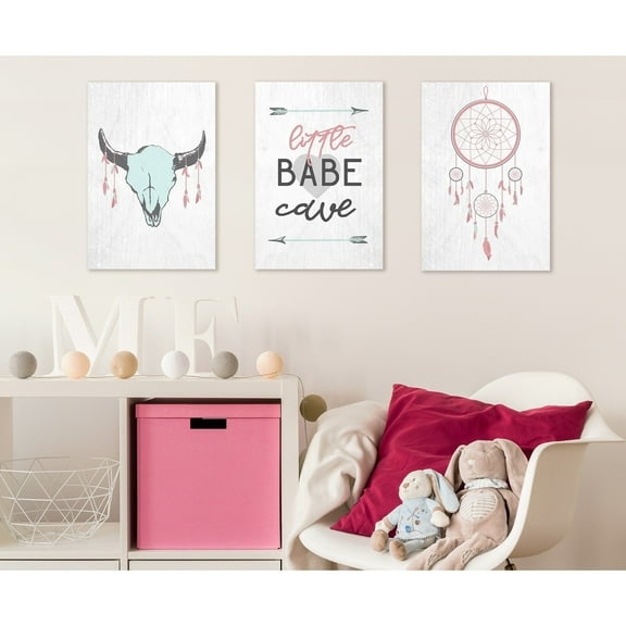 Stupell Little Babe Cave Southwest Theme 3pc Wall Plaque Art Set - 10 x 15