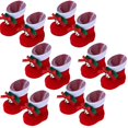 thumbnail image 1 of 12 Uds. Colgante de decoración navideña con patrón de Papá Noel, 1 of 5