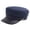 Navy, variant on Vintage Cotton Fiddler Cap for Men Women, Classic Flat Top Military Hat, Fashion Leather Brim Sailor Captain Cap, Performance Gorras Para Hombres Sun Hat