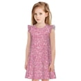 thumbnail image 1 of Vsdgher Chemises de Nuit Pailletées pour Filles Manches Courtes à Volants Robe de Nuit Pyjama pour Fête Pyjama-TTG, 1 of 6