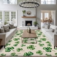 thumbnail image 3 of Large Area Rugs for Living Room Bedroom, St. Patrick's Day 6'x9' Rug Washable Carpet Runner Indoor Outdoor, Green Lucky Clovers Watercolor Rustic Non Slip Floor Mats Rug for Kitchen, Playroom, 3 of 8