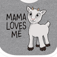 thumbnail image 4 of Inktastic Mama Loves Me Cute Goat Boys or Girls Baby Bib, 4 of 4