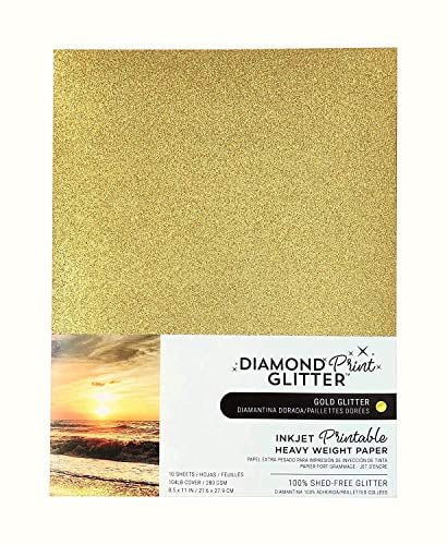 Inkjet Printable Gold Glitter Paper 