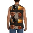 thumbnail image 4 of Bingfone Elephant Sunset in Kenya Pattern Men's Tank Tops Workout Sleeveless Tee Shirts Running Beach Tanks for Men-XX-Large, 4 of 8