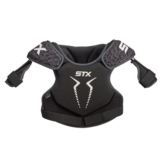 Hombrera de lacrosse STX Stallion 75 negro/gris para niños