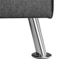 thumbnail image 5 of Yaheetech Modern Fabric Upholstered Futon with 2 Throw Pillows, Dark Gray, 5 of 9