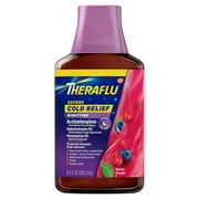 Theraflu Expressmax Severe Cough Cold and Flu Nighttime Relief Medicine Syrup, Berry, 8.3 Oz