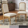 thumbnail image 2 of iNSPIRE Q  Artisan Deana Arcd Bridge Linen and Pine Wood Dining Chairs (Set of 2), 2 of 5