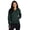 Dark Spruce, variant on Active Women's Slightly Cropped Cotton Blend Mock Neck Fleece Sweatshirt 1/4 Zip Pullover with Zipper Pockets