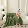 thumbnail image 5 of ROSEKIND Home Fleece Throw Blanket for Couch or Bed, 3D Jacquard Decorative Blankets | Cozy Soft Fuzzy Flannel Blanket All Seasons & Occasion, Gifts for Women, 30×40in, Sage Green, 5 of 8