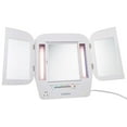 thumbnail image 2 of JERDON Modern Tri-Fold Makeup Mirror with Lights - Vanity Mirror with 5X Magnification & Multiple Light Settings - White Base - Model JGL10W, 2 of 5
