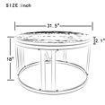 thumbnail image 2 of Topcobe Table d'Appoint Table Basse avec Pieds en Fer, Table à Thé pour Salon, Marron, 2 of 6