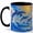 Black, variant on Leaping Dolphins 11oz Ceramic Mug, Sunny Ocean Coffee Cup