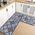 thumbnail image 4 of Findosom 2pc Boho Kitchen Rugs and Mats Set, Non Slip Washable Kitchen Runner Rug for Kitchen Floor, Farmhouse Kitchen Decor, Hallway, Entryway, Laundry Room,20"x32"+20"x47" Blue, 4 of 8