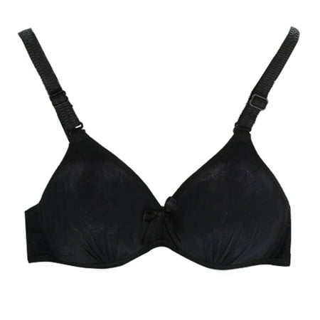 

TINYSOME Teenage Girl Cute Bowknot Underwear Puberty Student Cotton Bra Wire Free Pleated