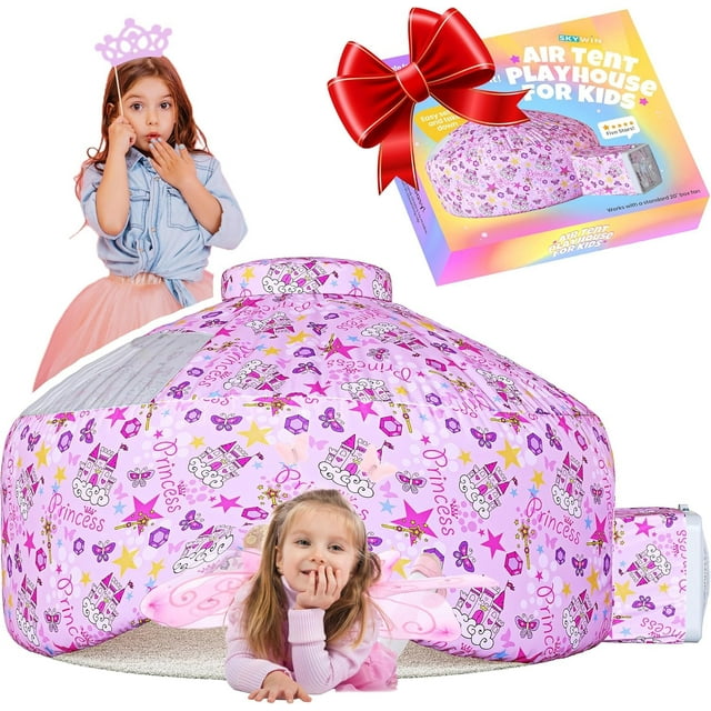 Carpa inflable Skywin para niños Pink Princess, 195 x 127 cm