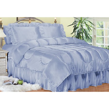 Scent Sation Charmeuse Satin Comforter Set Twin Black