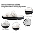 thumbnail image 2 of Women's Comfort Adjustable Double Buckle Flat Sandals Lightweight Footbed Slip on EVA Slippers, 2 of 7
