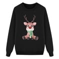thumbnail image 4 of Fgnfyis Christmas Pajamas for Family Printed O Neck -lined Long Sleeve Pullover Sweatshirt Holiday Tops, 4 of 4
