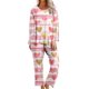 thumbnail image 1 of Pantalones Cortos de Manga Larga Pajama Set Día de San Valentín No Posicionamiento Impresión Top con Pantalones de Bolsillo Recortados, Blusas de Manga Larga de las Mujeres para Deportes en el Hogar, 1 of 6