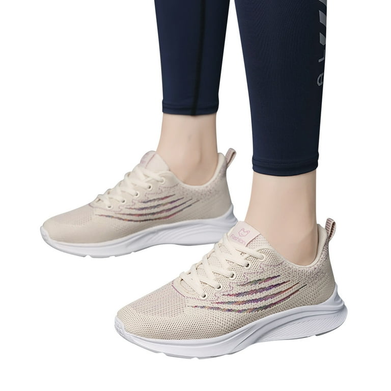 mishuowoti for women 2023 leisure lace up travel soft sole comfortable shoes outdoor mesh shoes runing fashion sports breathable - Walmart.com