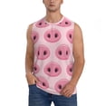 thumbnail image 3 of Uemuo Pig Nose Pattern Men's Sleeveless T-Shirt,Muscle Athletic Tank Top, Moisture-wicking Quick-dry Breathable Classic Tee Top for Gym Run Outdoor Sports-X-Large, 3 of 8