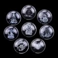 thumbnail image 2 of EOEMY 50mm Crystal Ball Figurines Miniature Paperweight 3D Laser Engraved Glass Sphere-Snowman, 2 of 9