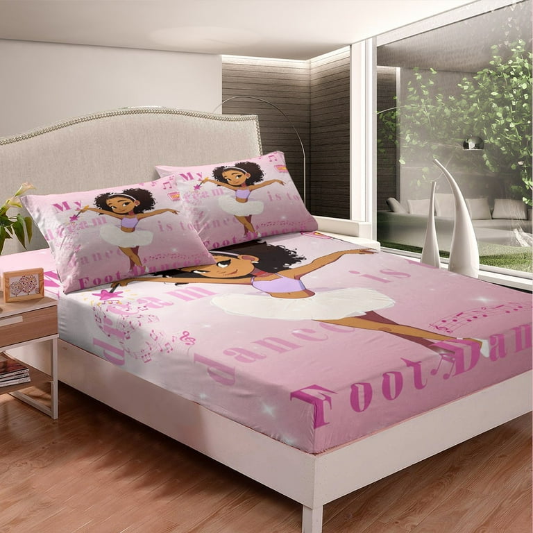 Bow Sheets Feelyou Kids Pink Bow Comforter Set With Sheets,Cute