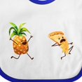 thumbnail image 4 of Inktastic Pineapple Chasing Pizza Boys or Girls Baby Bib, 4 of 4