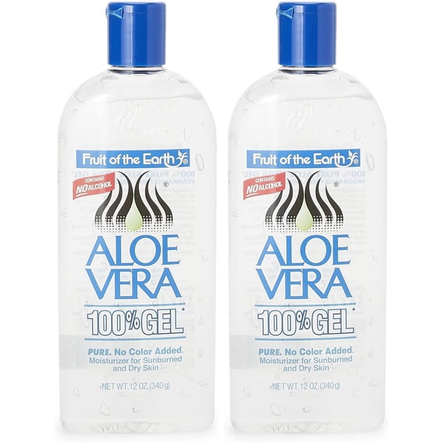 Gel hidratante Fruit of the Earth, aloe vera, 355 ml (paquete de 2)