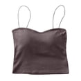 thumbnail image 3 of SROBPTY Womens Tank Tops Solid Cami Round Neck Padded Removable Shirts for Daily Wear, 3 of 5