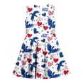 thumbnail image 4 of LMKIHUSA Robe Patriotique pour Filles Robes à Imprimé Rouge Bleu et Blanc Robe Sans Manches à Col Rond Robe Décontractée d'Été 2025 Robes de Princesse Bleu Clair,13 Ans, 4 of 6