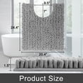 thumbnail image 3 of Alfombra de baño Yimobra Luxury Shaggy en forma de U antideslizante gris, 3 of 8