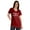 Bright Crimson Red, variant on Inkmeso Caffeinated & Vaccinated Funny Pro-Vaccine V-Neck T-shirt For Womens