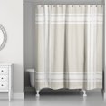 thumbnail image 2 of Creative Products Striped Beige Border 71x74 Shower Curtain, 2 of 2