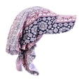 thumbnail image 1 of Visera con ala, pañuelo estampado para la cabeza, bandana, turbante, gorro para la cabeza, para la playa y actividades al aire libre. Rosa, 1 of 9