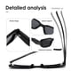 thumbnail image 5 of Gafas de sol Kimorn Rectangle K1307 para hombre y mujer, color negro, 5 of 7