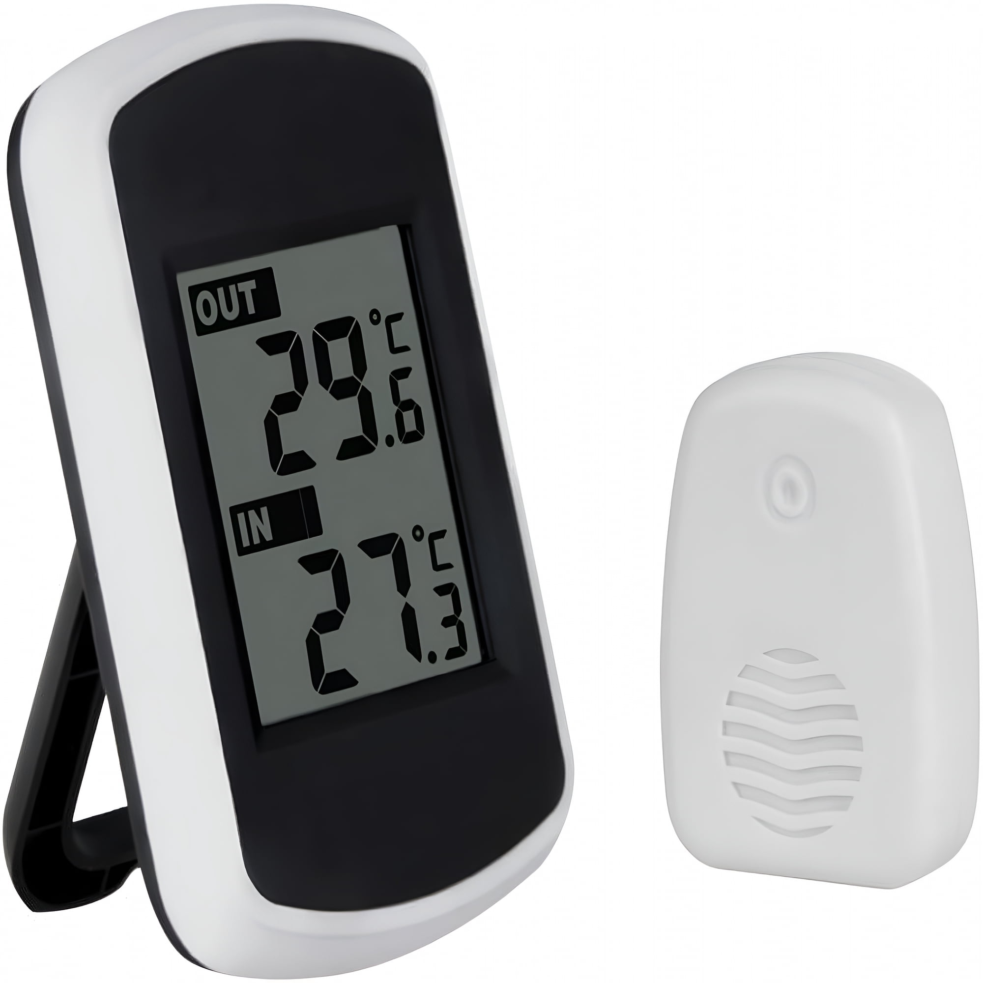 ACDANC Wireless Digital Indoor/Outdoor Thermometer Backlit LCD Display Indoor Outdoor Weather Station Forecast Thermometer Temperature Monitor with Wireless Sensor for Home Office Greenhouse etc.