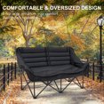 thumbnail image 4 of ABORON Oversized Double Camping Chair - 2-Person Folding Chairs for Outdoor Sports, Padded Moon Round Chair for Adults, with Cup Holder & Carry Bag, Supports up to 990lbs, 4 of 8
