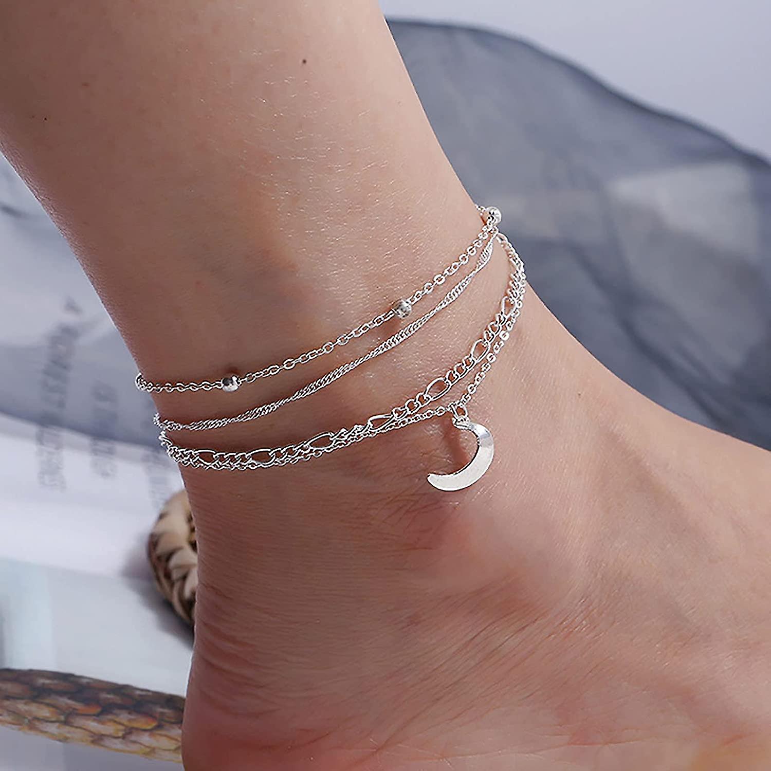 Cubahop Lot de 7 bracelets de cheville colorés de style bohème fait à la main avec perles de rocaille - Accessoires de pied d'été pour femmes et filles