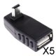 thumbnail image 1 of Conector Adaptador OTG Baoblaze Mini USB Macho a USB Hembra 5 Piezas 5x90 Grados, 1 of 6