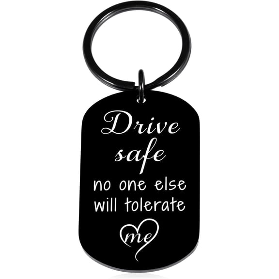 Christmas stocking stuffer for Men Drive Safe Keychain Valentines Gift for Him Husband, Anniversary for Boyfriend Birthday Gift for Men, Christmas Love Gifts from Wife