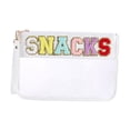 thumbnail image 2 of Neceser de viaje con letras de PVC, bolsa de almacenamiento multifuncional para accesorios de baño. Blanco, 2 of 9