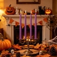 thumbnail image 4 of Spiral Taper Candles for Halloween and Holiday Home Decoration, Dripless Twisted Candlesticks for Dinner Party Purple, 4 of 6