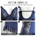 thumbnail image 5 of LWP Women's Lingerie Sexy Lace Babydoll V-Neck Ruffle Hem Chemise Nightgown, 5 of 9