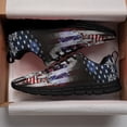 thumbnail image 3 of Deer Patriotic American Flag Running Shoes Sneakers Mesh Black Size 10, 3 of 5