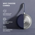 thumbnail image 3 of CIARRA Beyond Cookware Set, Ceramic Nonstick Pots and Pans Set with Lid, Non Toxic, Oven Safe & Compatible with All Stovetops, Blue, 3 of 8