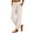 Beige, variant on Womens Cable Knit Plush Jogger Pants Winter Warm Fleece Lounge Pants, Elastic Waist Pajama Pants with Pocket Gray M